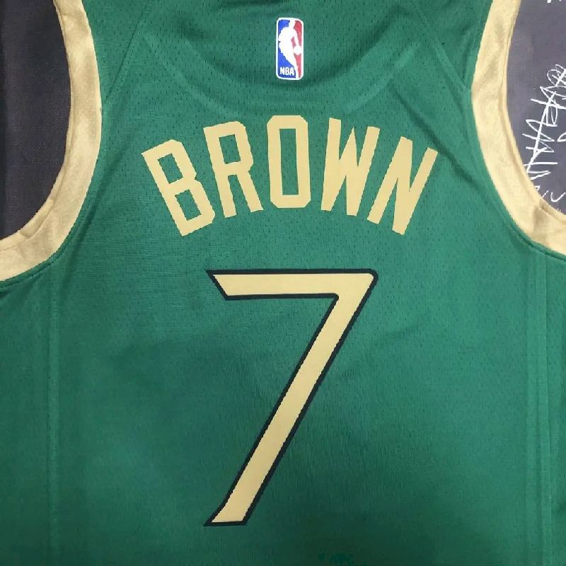 Men’s Jaylen Brown Green Team Jersey – City Edition