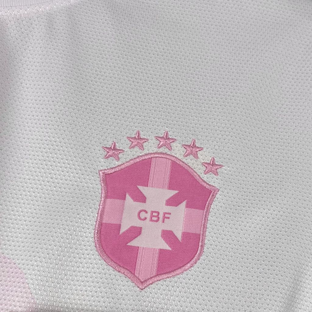 Brazil 2025/26 Pink White Jersey
