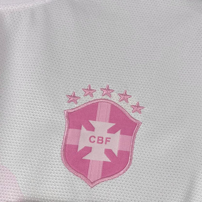 Brazil 2025/26 Pink White Jersey