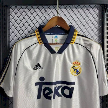 Camisa retrô de mangas compridas do Real Madrid 1998/00 Home