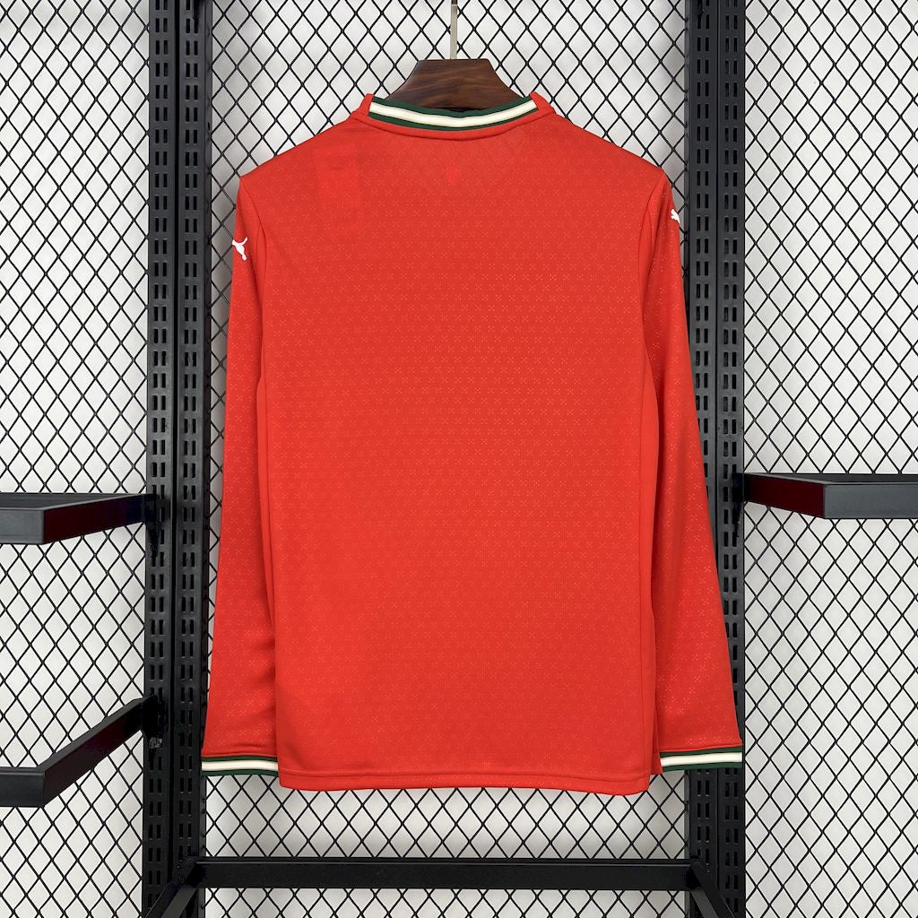 Men's Portugal 2025/26 Home Long Sleeve Jersey