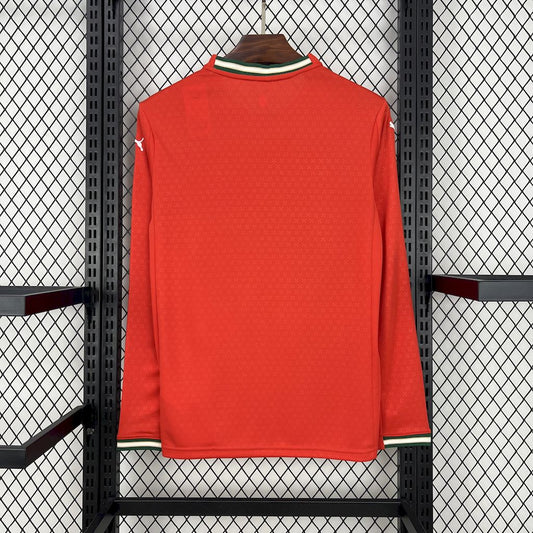 Men's Portugal 2025/26 Home Long Sleeve Jersey