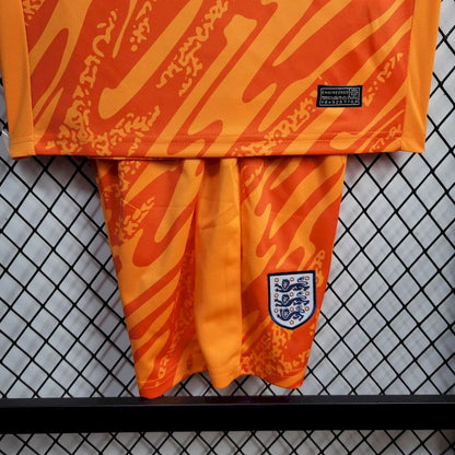 Camisa de goleiro infantil da Inglaterra para a Eurocopa 2024/25