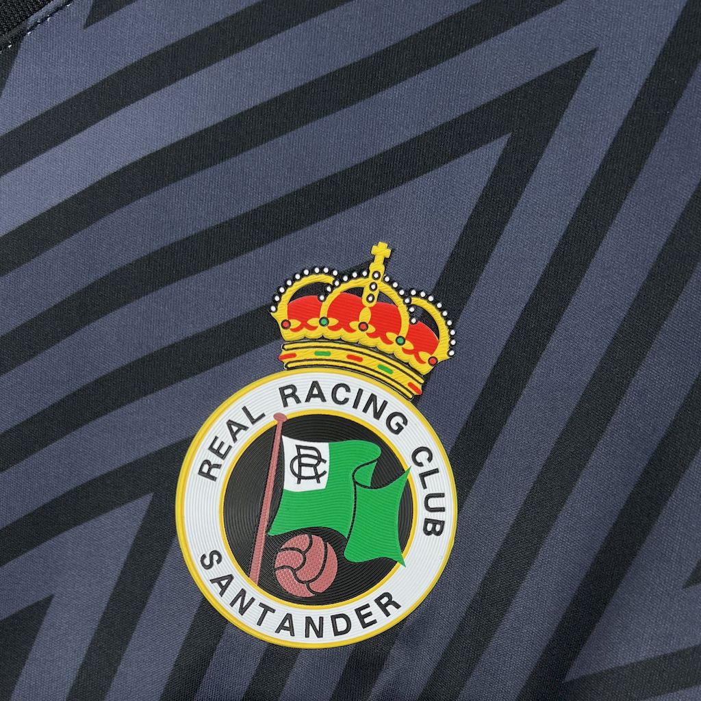 Camisa de goleiro preta do Racing de Santander 2024/25