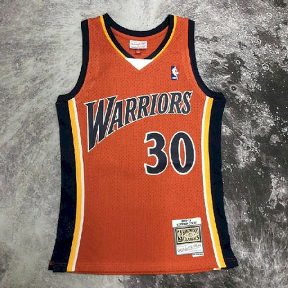 Camisa M&amp;N Stephen Curry Laranja Retro Masculina 2009/2010