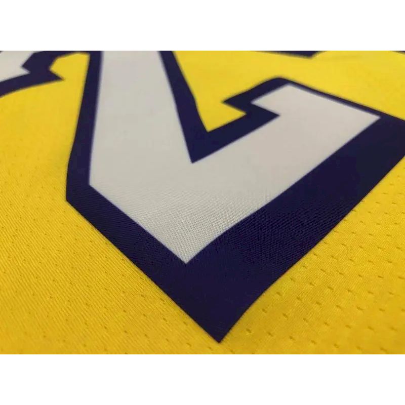 Camisa amarela masculina Kobe Bryant versão jogador – Edição clássica retrô