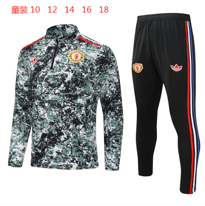 Suéter e calça infantil Manchester United 2024/25 com zíper 902