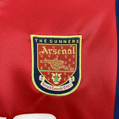 Camisa retrô de mangas compridas do Arsenal 1998/99 Home