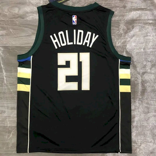 Men’s Jrue Holiday 2020-21 Black Swingman Jersey – Icon Edition