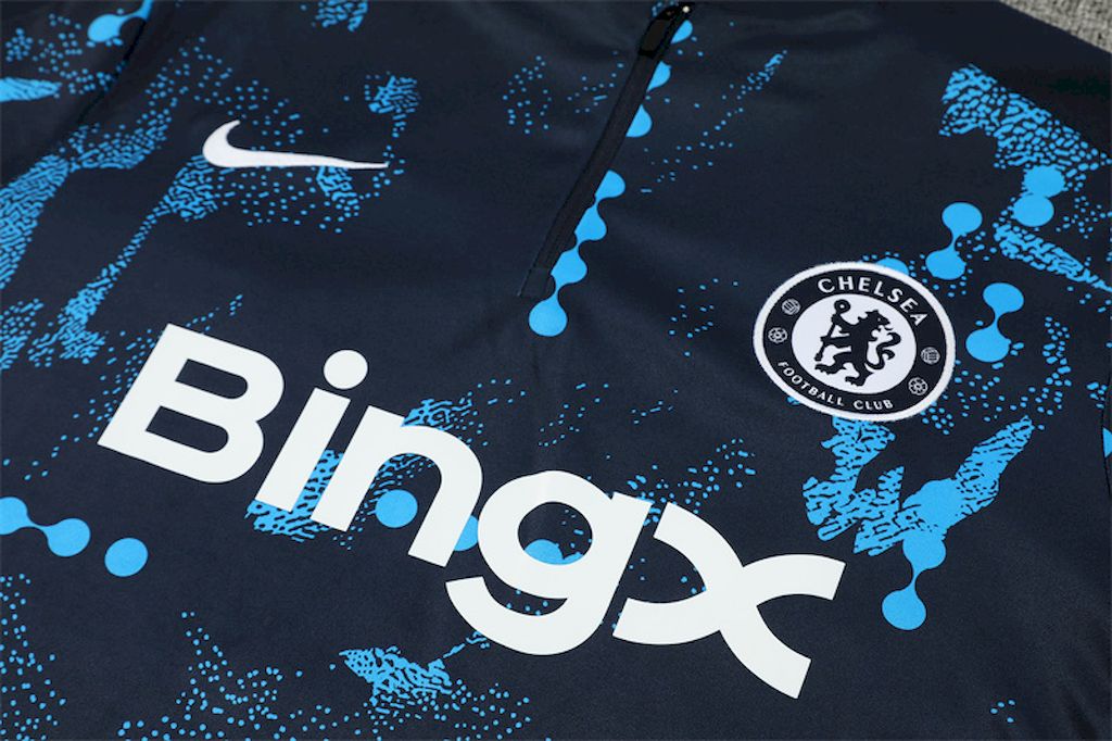 Suéter e calça Chelsea 2024/25 com zíper e meio zíper 14001