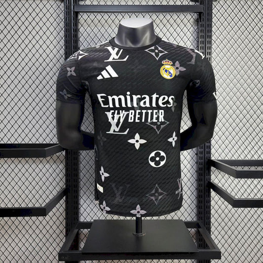 Real Madrid 2025/26 Black Louis Vuitton Jersey Player Version