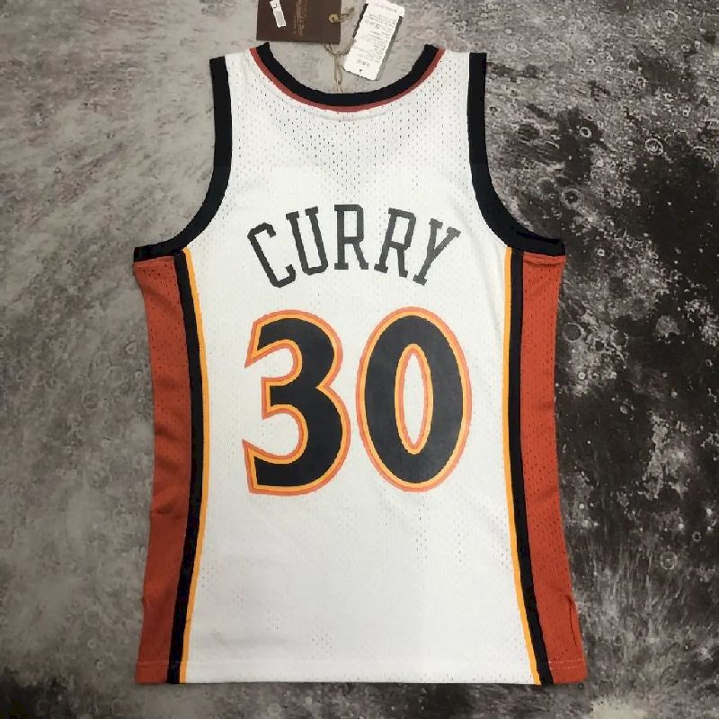 Camisa M&amp;N Stephen Curry 2009/2010 Retrô Branca Masculina