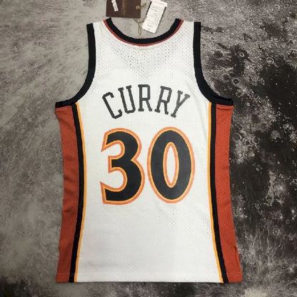 Camisa M&amp;N Stephen Curry 2009/2010 Retrô Branca Masculina
