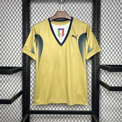 Camisa retrô de goleiro da Itália na Copa do Mundo de 2006