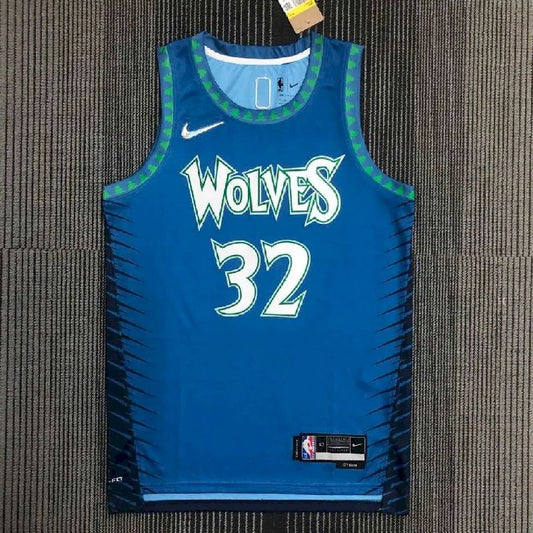 Camisa azul masculina Karl-Anthony Towns – Edição City