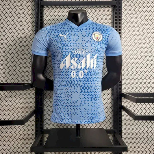 Camisa de treino pré-jogo do Manchester City 2023/24, versão jogador
