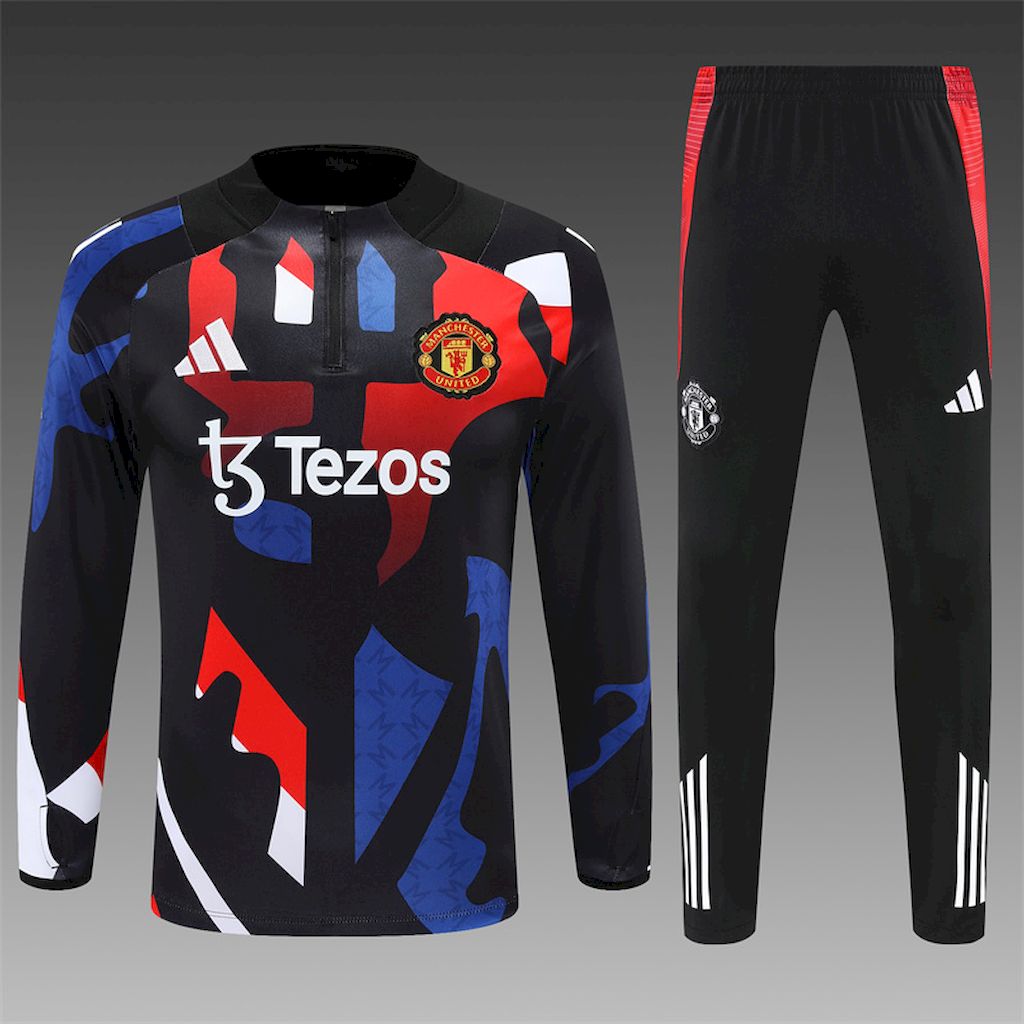 Suéter adulto Manchester United 2024/25 com zíper e calça 14001