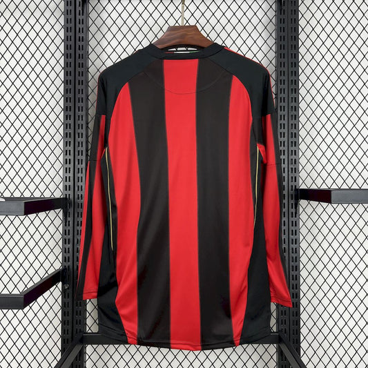 Camisa retrô de mangas compridas do AC Milan 2010/11 Home
