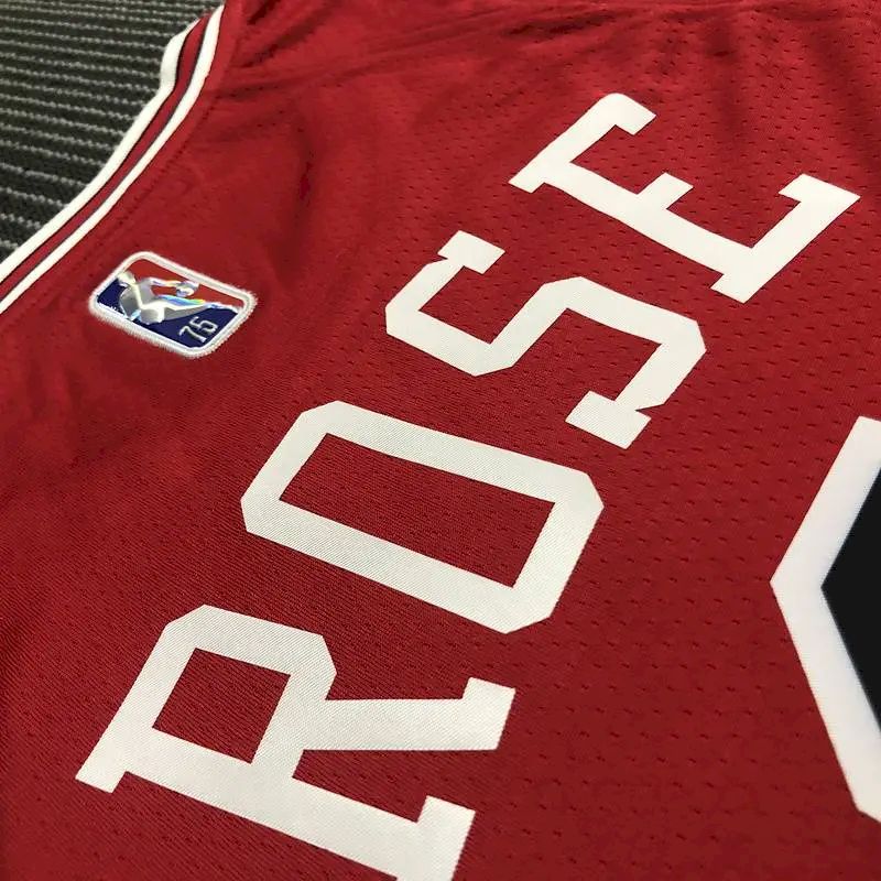 Camisa Derrick Rose Vermelha Masculina – Edição de 75º Aniversário