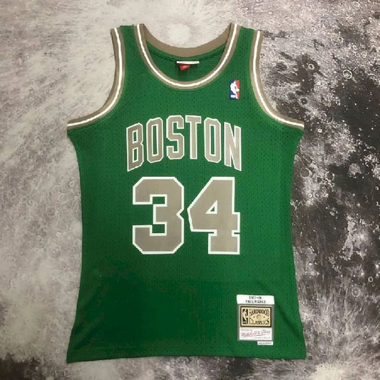 Men’s M&N 2007/08 Paul Pierce Green Retro Jersey