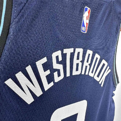 Camisa azul masculina Russell Westbrook 2024 – Edição City