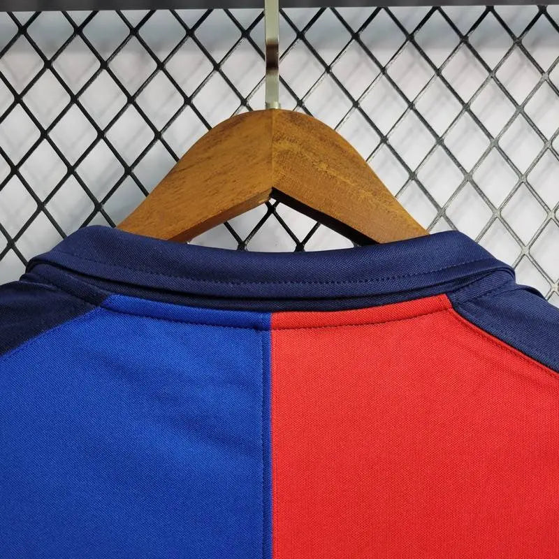 Camisa retrô de mangas compridas do Barcelona 1899/1999, edição 100º aniversário
