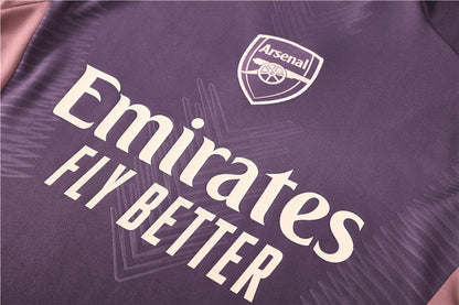 Suéter adulto Arsenal 2024/25 com zíper e calça marrom 14001