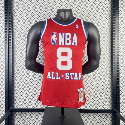 Camisa masculina Kobe Bryant All Star vermelha retrô de 2003