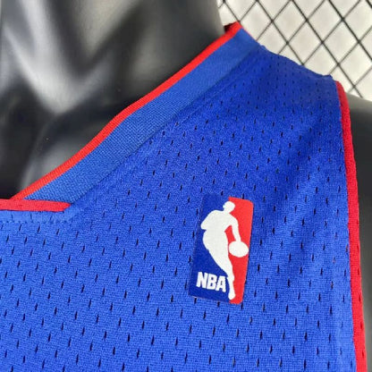 Camisa M&amp;N Allen Iverson Azul Retro Masculina 2008/09