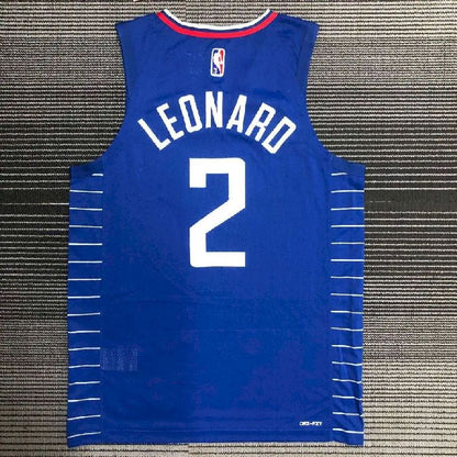 Camisa azul masculina Kawhi Leonard Team – Edição autêntica
