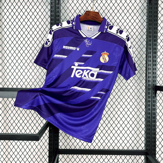 Camisa reserva retrô do Real Madrid 1994/96