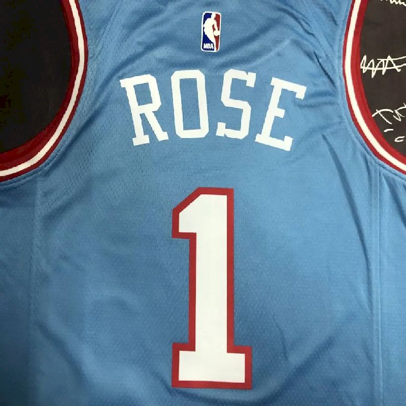 Camisa azul Derrick Rose masculina