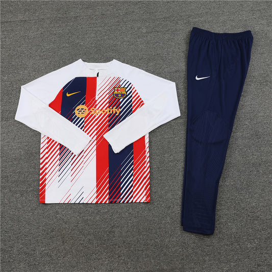 Suéter e calça infantil com zíper médio do Barcelona 2023/24 14001