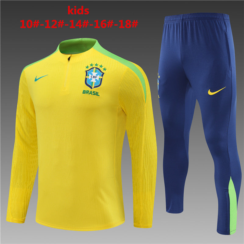 Suéter e calça infantil com zíper Brasil 2023/24 14001