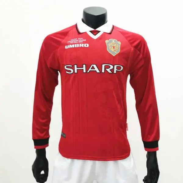 Camisa retrô de mangas compridas Manchester United 1999/00 Home