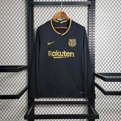Camisa retrô de mangas compridas reserva do Barcelona 2020/21