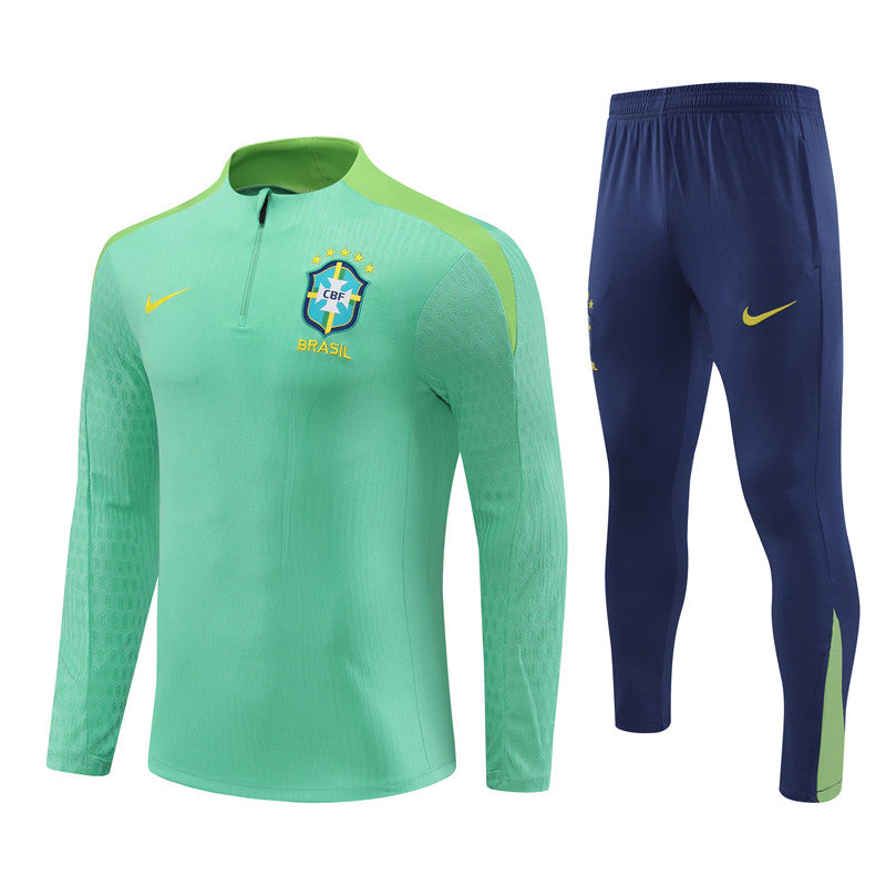 Suéter adulto com zíper e calça Brasil 2024/25 14001