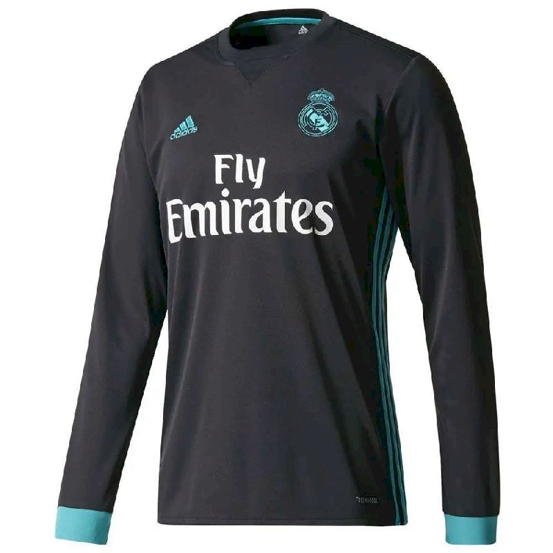 Camisa retrô de mangas compridas reserva do Real Madrid 2017/18