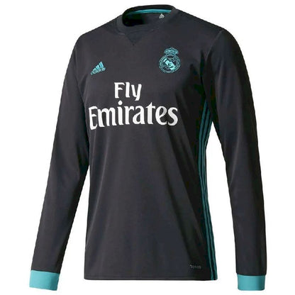 Camisa retrô de mangas compridas reserva do Real Madrid 2017/18