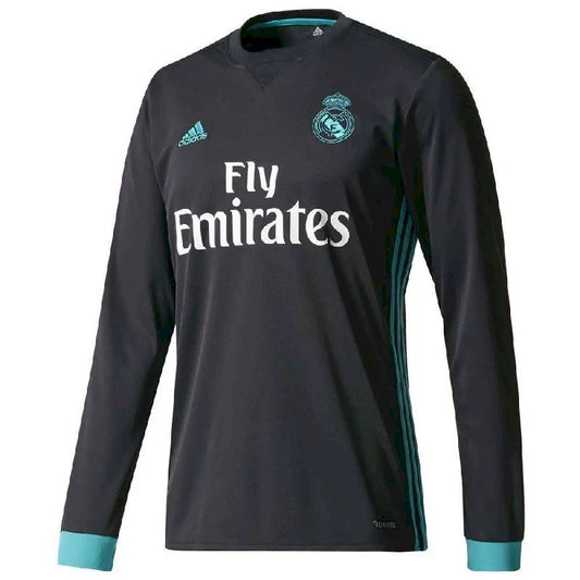 Camisa retrô de mangas compridas reserva do Real Madrid 2017/18