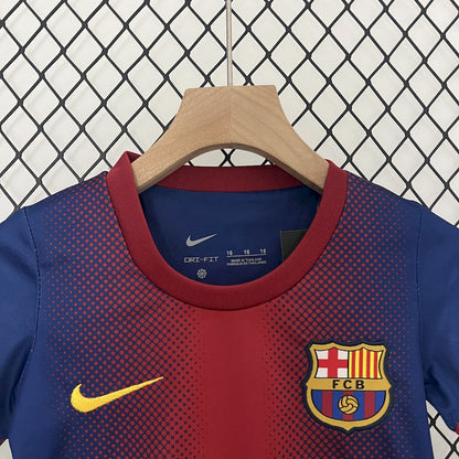 Camisa e shorts retrô infantil do Barcelona 2012/13