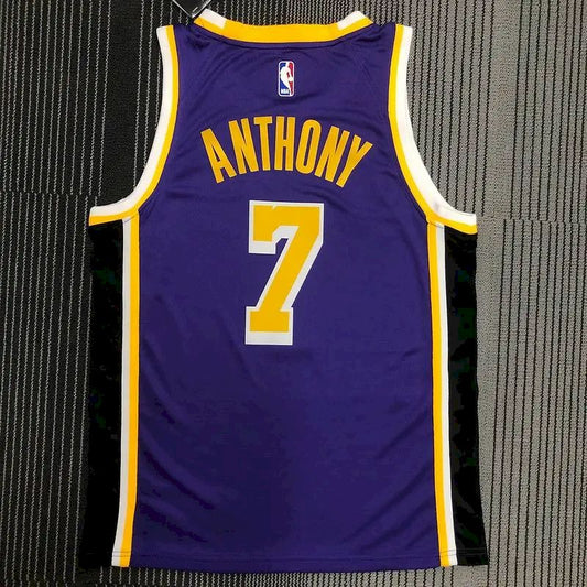 Camisa masculina roxa Swingman Carmelo Anthony – Edição Statement