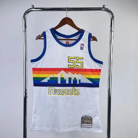 Men’s M&N 1991/1992 Dikembe Mutombo White Retro Jersey