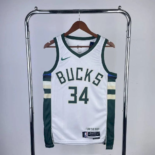 Men’s 2023 Giannis Antetokounmpo White Home Team Jersey