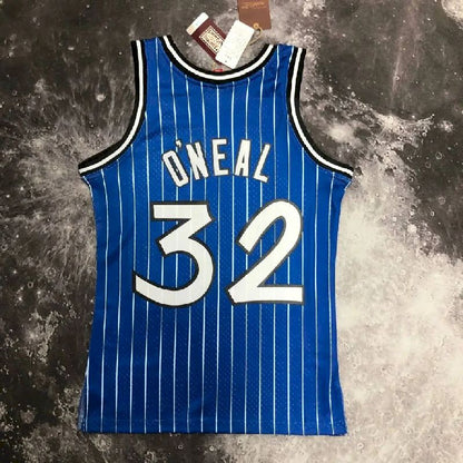 Camisa Masculina M&amp;N Shaquille O'Neal Azul Retro 1994/95