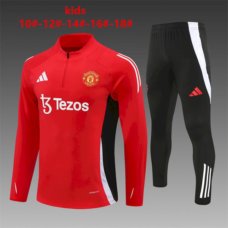 Suéter e calça infantil com zíper médio Manchester United 2024/25 14001