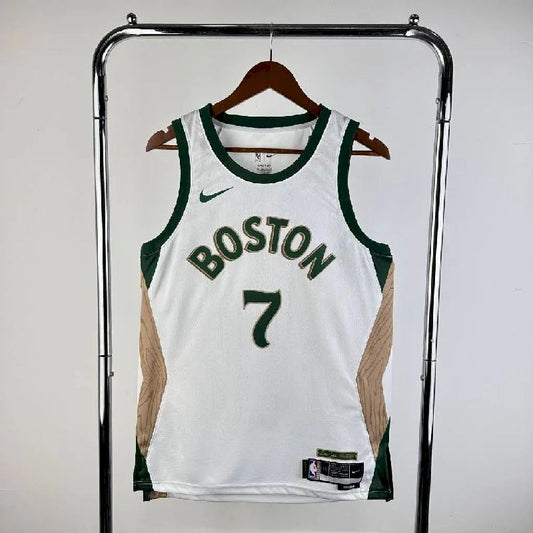 Men’s 2024 Jaylen Brown White Team Jersey – City Edition