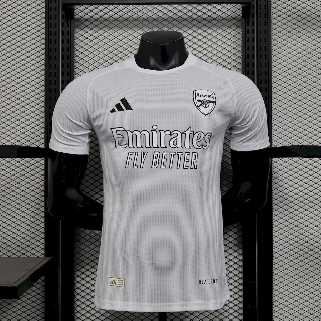 Men's Arsenal 2024/25 White Jersey Player Version