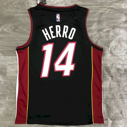 Men’s Tyler Herro 2020-21 Black Swingman Player Version Jersey – Icon Edition