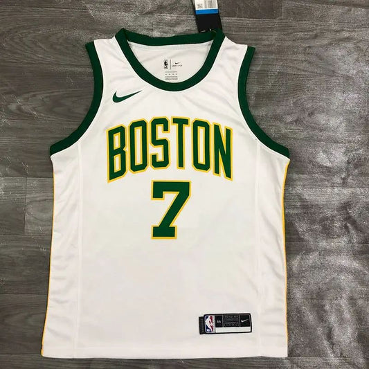 Men’s Jaylen Brown White Player Version Jersey – City Edition